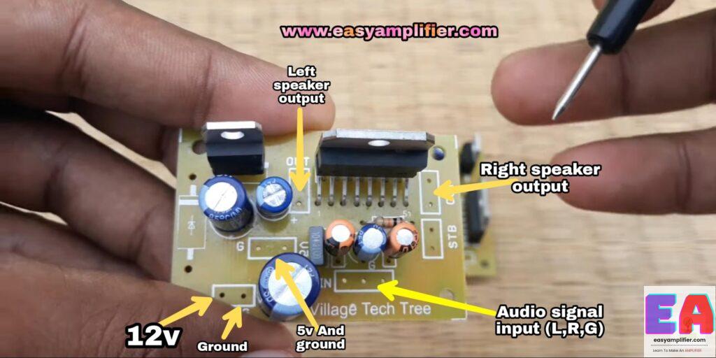 TDA7377 Stereo Amplifier Board (30+30) watts with 5v regulator tda7377