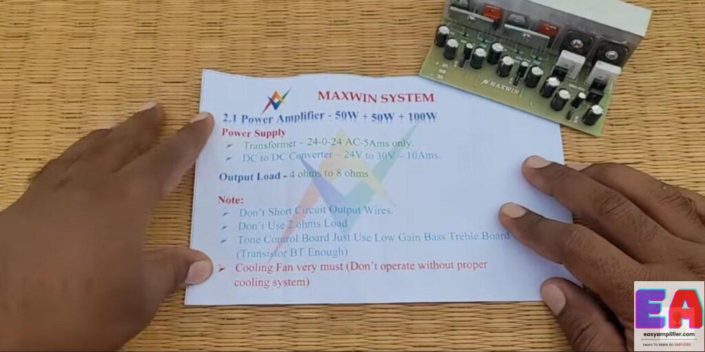 2.1 maxwin amplifier board Review and connection details best compact amplifier board image6
